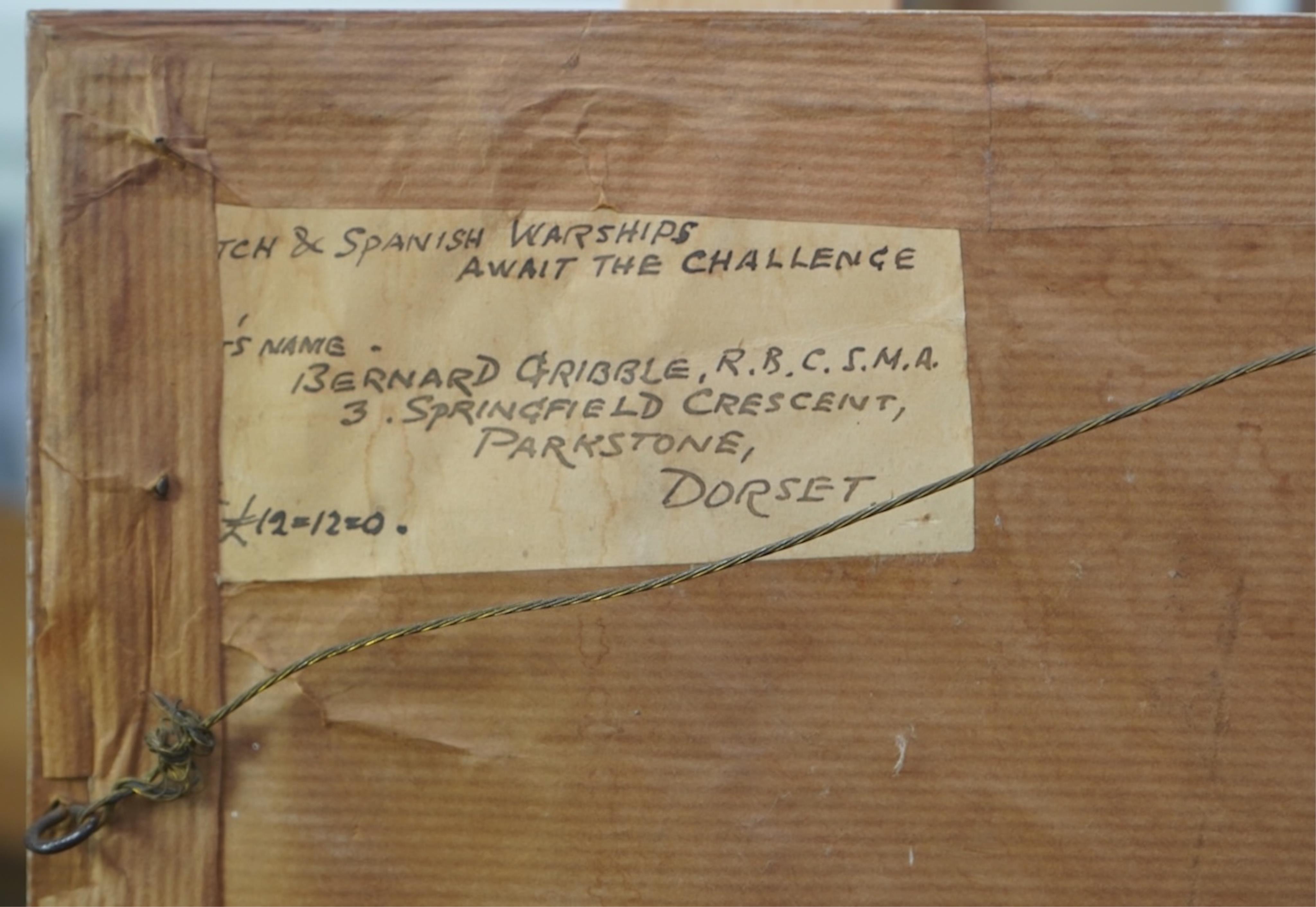 Bernard Finegan Gribble, 1872-1962, 'Dutch and Spanish Warships Awaiting the Challenge'